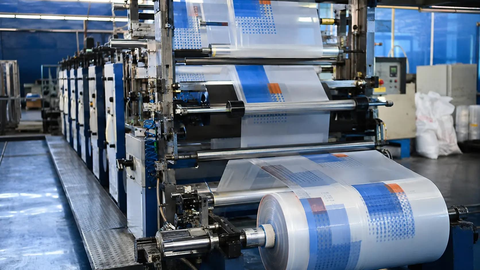 Custom printing process on plastic film